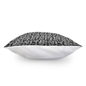 Black And White African Adinkra Symbols Pillow Cover