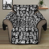 Black And White African Adinkra Symbols Recliner Protector