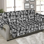 Black And White African Adinkra Symbols Sofa Protector