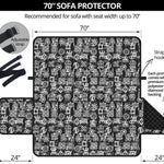 Black And White African Adinkra Symbols Sofa Protector