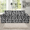 Black And White African Adinkra Symbols Sofa Slipcover