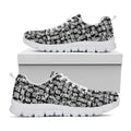 Black And White African Adinkra Symbols White Running Shoes