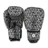 Black And White African Ethnic Print Boxing Gloves