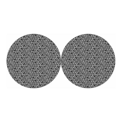 Black And White African Ethnic Print Car Coasters