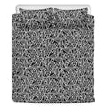 Black And White African Ethnic Print Duvet Cover Bedding Set