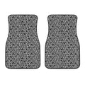 Black And White African Ethnic Print Front Car Floor Mats