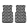 Black And White African Ethnic Print Front Car Floor Mats