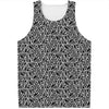 Black And White African Ethnic Print Men's Tank Top