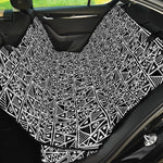 Black And White African Ethnic Print Pet Car Back Seat Cover