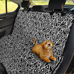 Black And White African Ethnic Print Pet Car Back Seat Cover