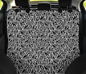 Black And White African Ethnic Print Pet Car Back Seat Cover