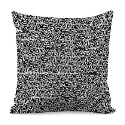 Black And White African Ethnic Print Pillow Cover