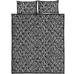 Black And White African Ethnic Print Quilt Bed Set