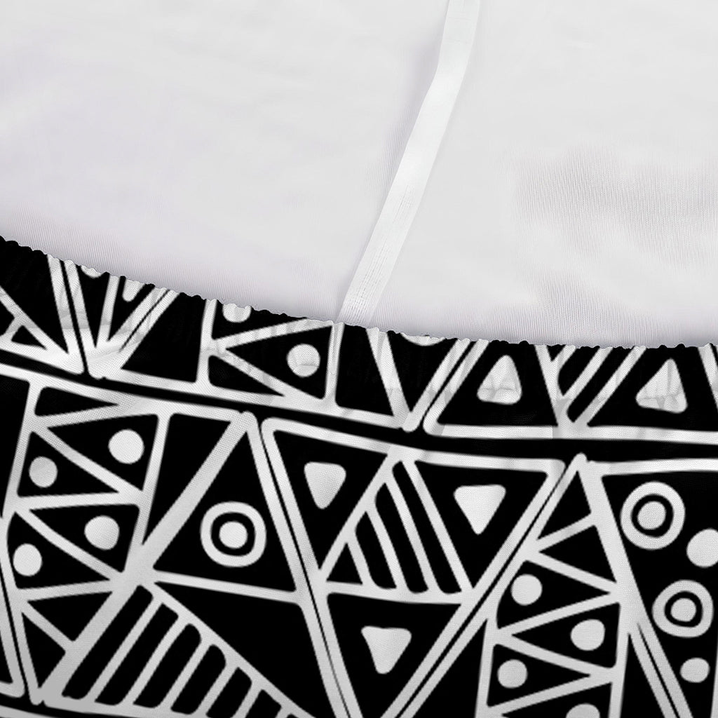 Black And White African Ethnic Print Sofa Cover