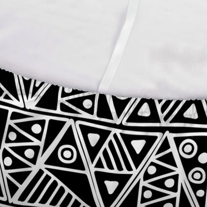 Black And White African Ethnic Print Sofa Cover