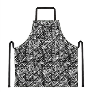 Black And White African Inspired Print Apron