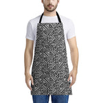 Black And White African Inspired Print Apron