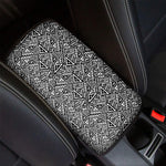 Black And White African Inspired Print Car Center Console Cover