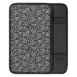 Black And White African Inspired Print Car Center Console Cover