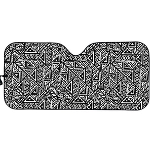 Black And White African Inspired Print Car Sun Shade