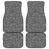 Black And White African Inspired Print Front and Back Car Floor Mats