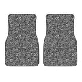 Black And White African Inspired Print Front Car Floor Mats