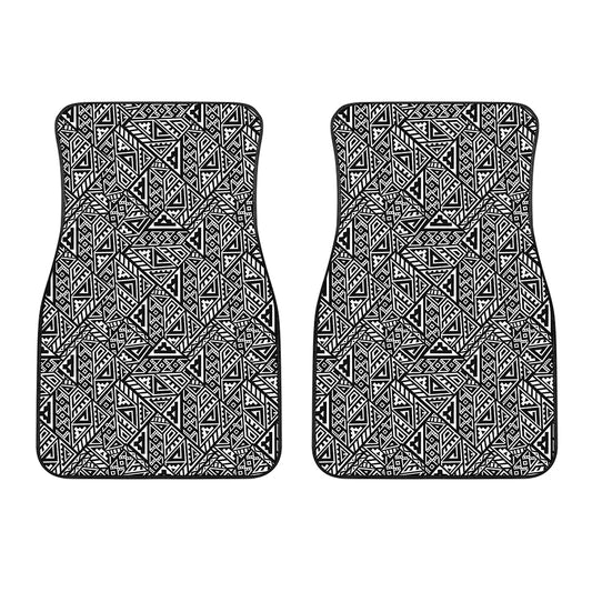 Black And White African Inspired Print Front Car Floor Mats