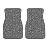 Black And White African Inspired Print Front Car Floor Mats