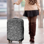 Black And White African Inspired Print Luggage Cover