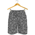 Black And White African Inspired Print Men's Shorts
