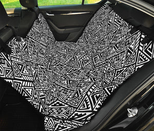 Black And White African Inspired Print Pet Car Back Seat Cover