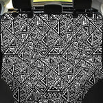 Black And White African Inspired Print Pet Car Back Seat Cover