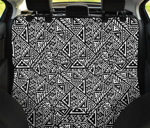 Black And White African Inspired Print Pet Car Back Seat Cover