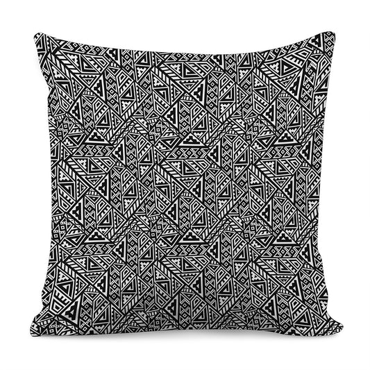 Black And White African Inspired Print Pillow Cover