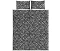 Black And White African Inspired Print Quilt Bed Set