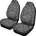 Black And White African Inspired Print Universal Fit Car Seat Covers