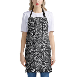 Black And White African Tribal Print Apron