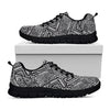 Black And White African Tribal Print Black Sneakers