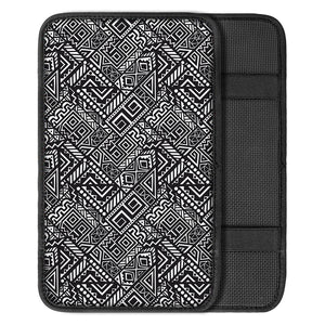 Black And White African Tribal Print Car Center Console Cover