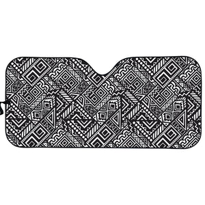 Black And White African Tribal Print Car Sun Shade