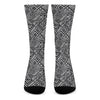 Black And White African Tribal Print Crew Socks