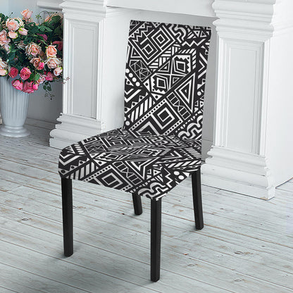 Black And White African Tribal Print Dining Chair Slipcover