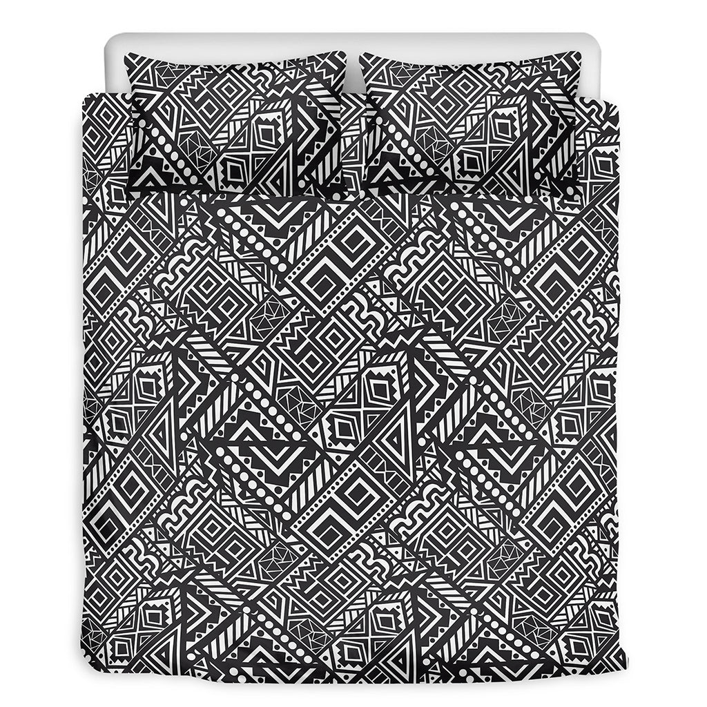 Black And White African Tribal Print Duvet Cover Bedding Set