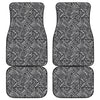 Black And White African Tribal Print Front and Back Car Floor Mats