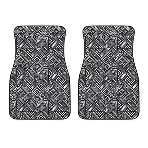 Black And White African Tribal Print Front Car Floor Mats