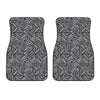 Black And White African Tribal Print Front Car Floor Mats