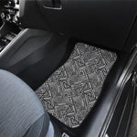 Black And White African Tribal Print Front Car Floor Mats