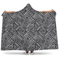 Black And White African Tribal Print Hooded Blanket