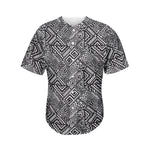 Black And White African Tribal Print Men's Baseball Jersey