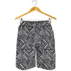 Black And White African Tribal Print Men's Shorts